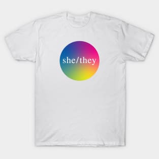 She/They Pronouns T-Shirt